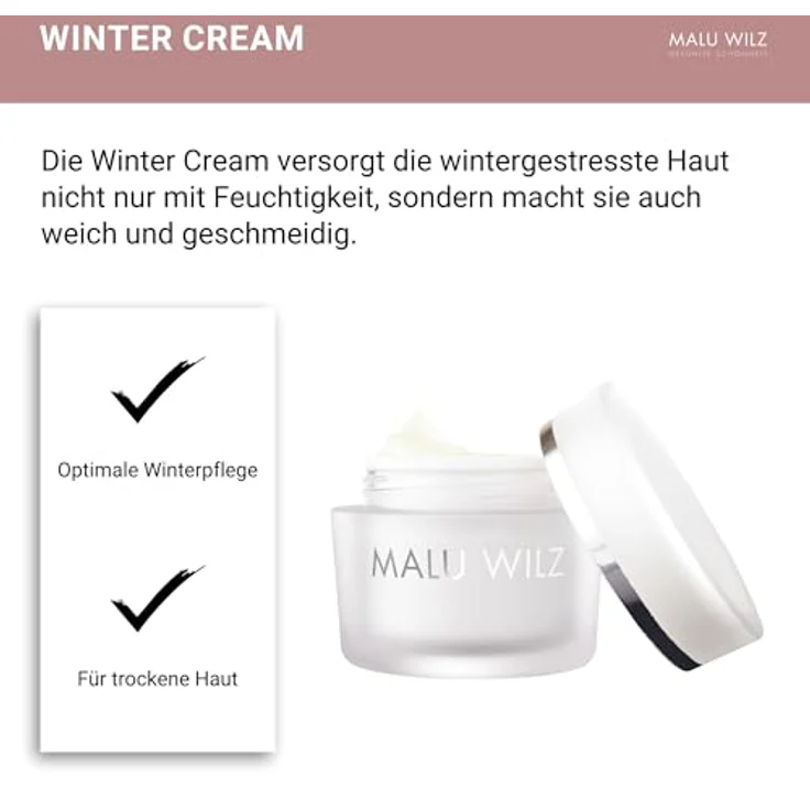 Malu Wilz Winter Cream Feuchtigkeitscreme Gesicht 50ml I Intensive Gesichtspflege für winterstrapazierte, trockene Haut I 24 Stunden Pflege – Bild 5