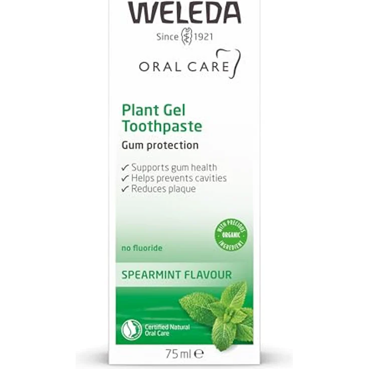 Weleda Pflanzen Zahngel, vegane Naturkosmetik Zahncreme zur gründlichen Reinigung der Zähne, natürlicher Schutz bei empfindlichem Zahnfleisch ohne den Zahnschmelz anzugreifen (1 x 75 ml) – Bild 2