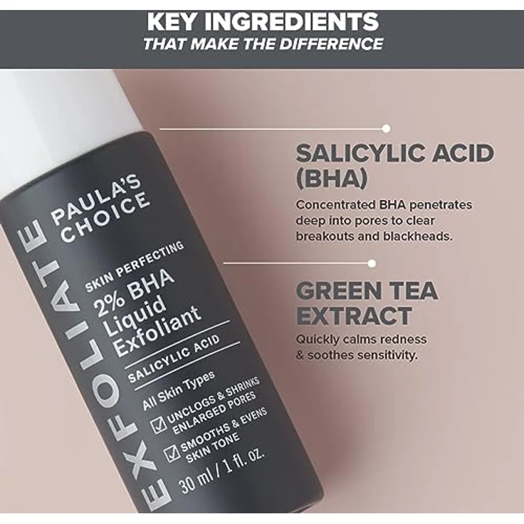 Paula's Choice Skin Perfecting 2% BHA Liquid Peeling - Exfoliator mit Salicylsäure gegen Mitesser, Pickel & unreine Haut, Mischhaut und fettige Haut 30 ml – Bild 5
