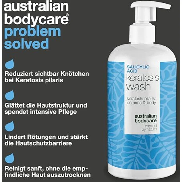 Australian Bodycare Reibeisenhaut Duschgel gegen Keratosis Pilaris mit Salicylsäure, Niacinamid, Zink PCA und Glycerin – Bild 3