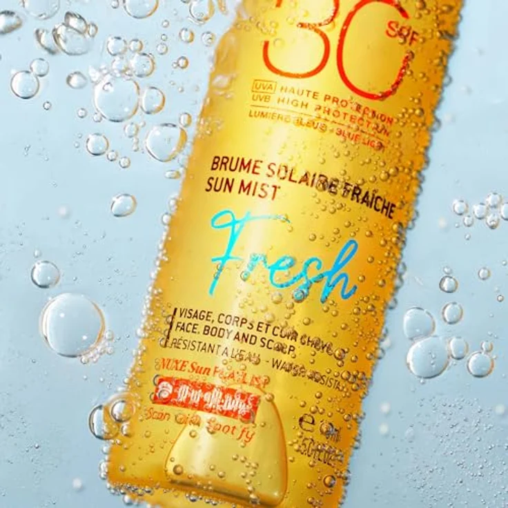 Nuxe Sun Mist Fresh SPF30, Sonnenschutz für Gesicht, Körper & Kopfhaut, 150 ml, wasserfest, anti-aging, feiner Nebel, für alle Hauttypen – Bild 3