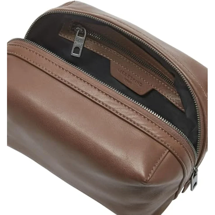Liebeskind Kulturbeutel Leder 18 cm, braun, 100% Leder, kompakt und stilvoll – Bild 3