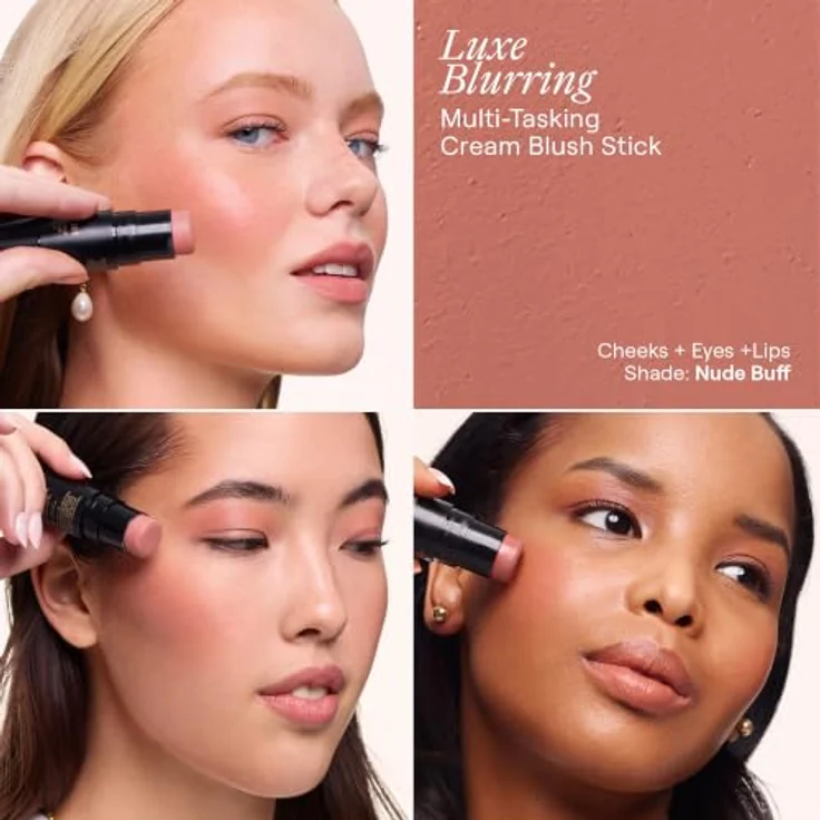 NUDESTIX Nudies Matte Lux Blur Blush Stick Juicy Melons – Creme-zu-Puder Rouge mit Soft-Focus Effekt, langanhaltend für Wangen, Augen & Lippen 7g – Bild 3