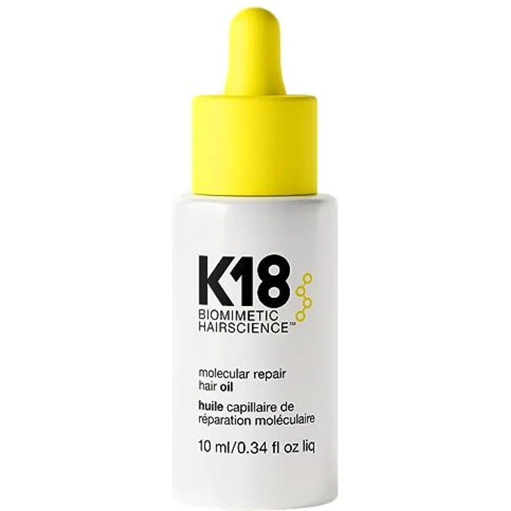 K18 Molecular Repair Hair Oil, pflegendes Trockenöl für beschädigtes und brüchiges Haar, 10 ml, verhindert Frizz und beugt Haarspliss vor – Bild 1