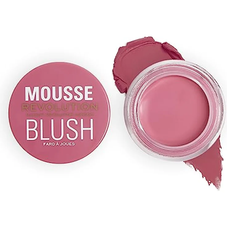 Makeup Revolution Mousse Puder-Rouge Blossom Rose Pink, 6 g, veganes Rouge für natürliche Wangenröte – Bild 1
