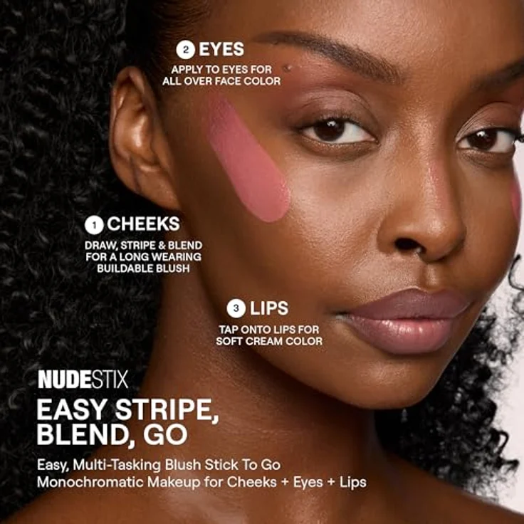 Nudestix NUDIESOOM Blush, cremiger Rouge & Bronzer in der Farbe Poppy Girl, 7 g – Bild 3