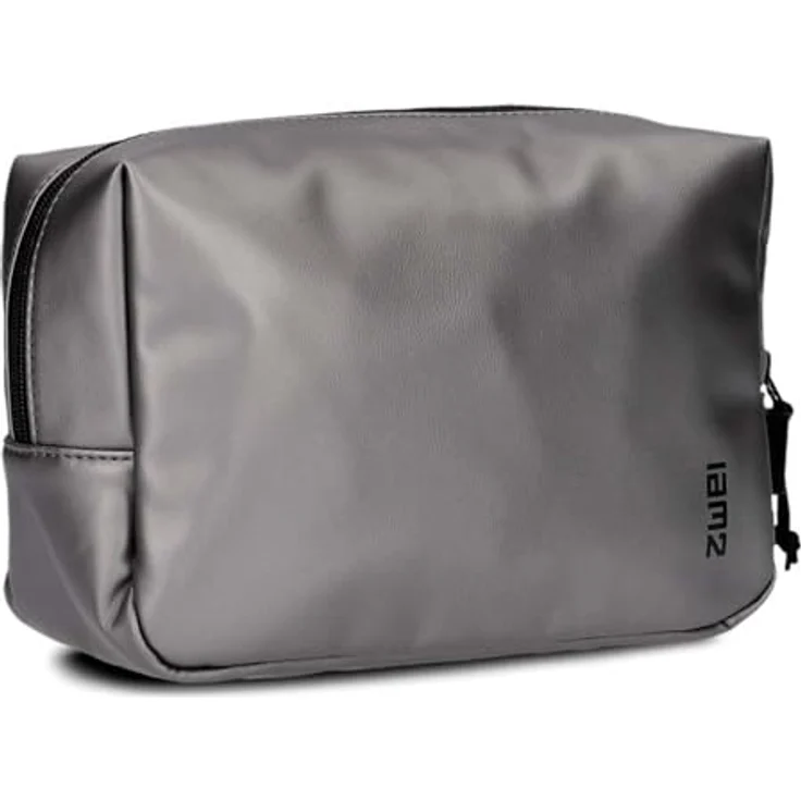 Zwei Kulturbeutel Necessaire CAN50 Metallic, geräumig und organisiert, Stone hellgrau – Bild 2