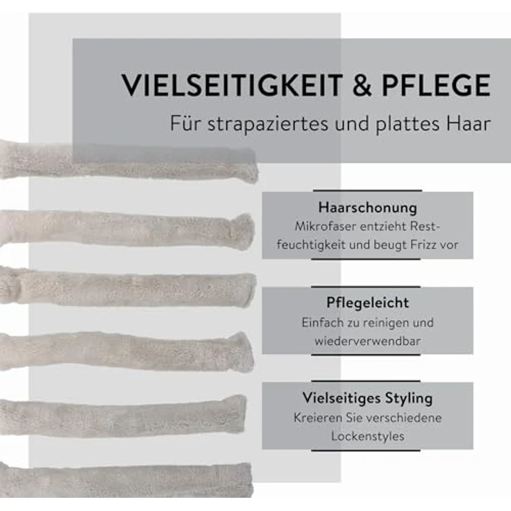 PARSA Beauty Hair ID Mikrofaser Papilotten 6 Stück - Flexible Lockenwickler für schonendes Haarstyling – Bild 5