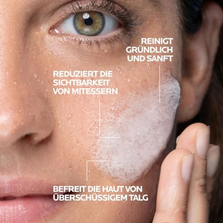 La Roche-Posay Effaclar Nachfüllpack, 400 ml - Schäumendes Reinigungsgel für zu Akne neigende, ölige Haut, mit Zink und Phylobioma, beruhigt und befreit von überschüssigem Talg, ohne Alkohole – Bild 5