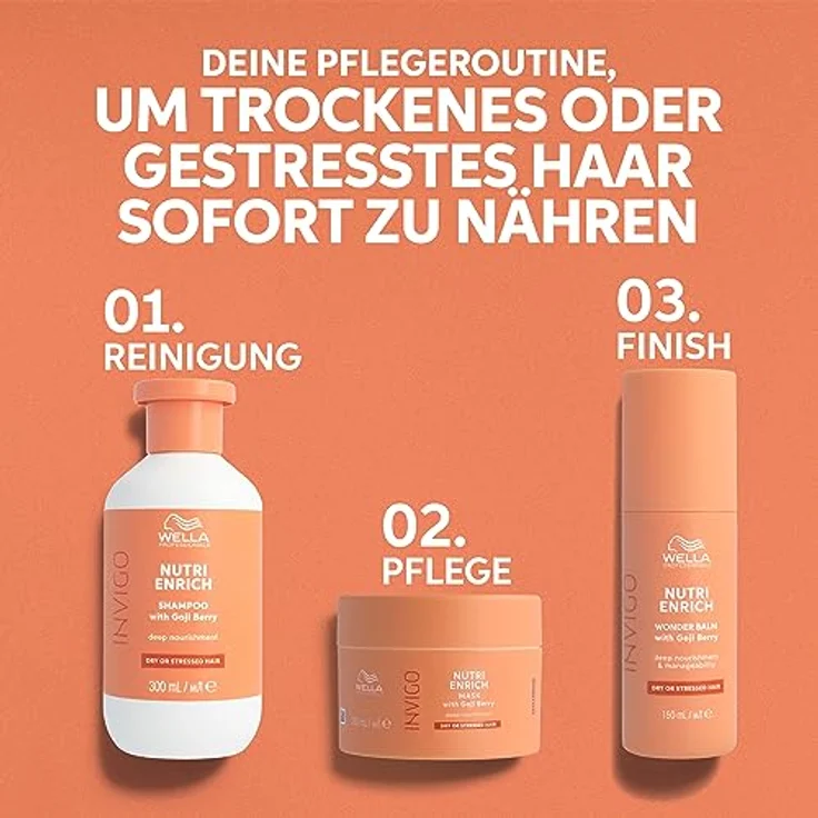 Wella Professionals Invigo Nutri Enrich Wonder Balm – Feuchtigkeitsspendendes Anti Frizz Balsam mit Vitamin E – Leave-in Conditioner für lebendige Locken – 150 ml – Bild 4