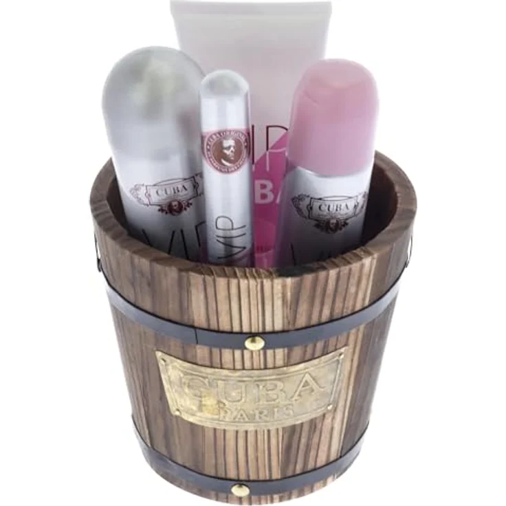 Cuba Cuba Vip, 4-teiliges Geschenkset für Damen, 180 ml EDP-Spray, 300 ml Eau de Parfum, 170 g Body Lotion, aromatischer Duft mit schwarzem Pfeffer und Zitrone – Bild 4