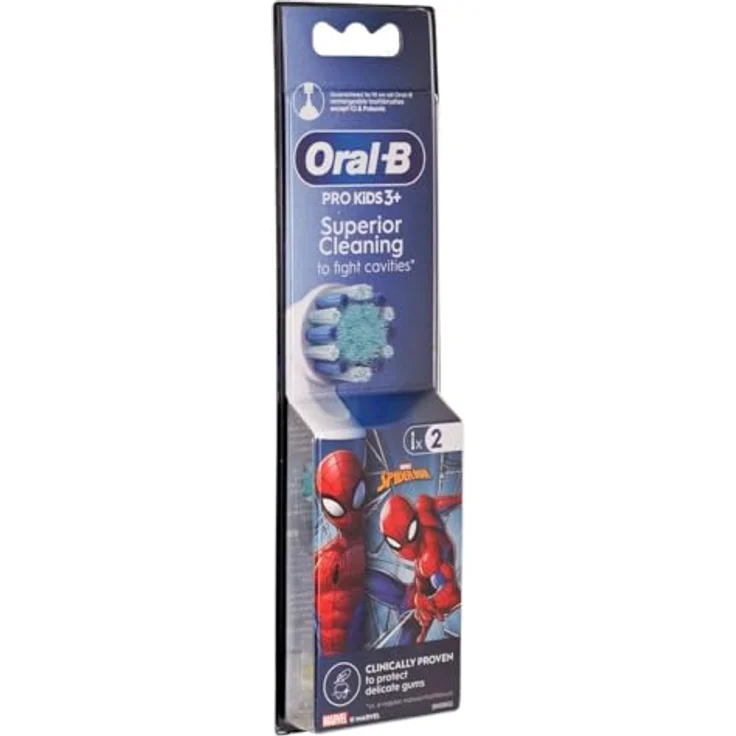 Braun Oral-B EB10-2 Kids Spiderman, Elektrische Zahnbürste für Kinder, 2 Einheiten – Bild 3