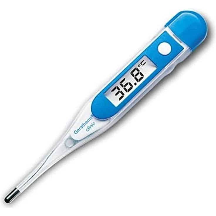 Geratherm Clinic, klassisches Fieberthermometer, für axillare, orale, rektale Messungen, blau, zum Messen von erhöhter Körpertemperatur  – Bild 2