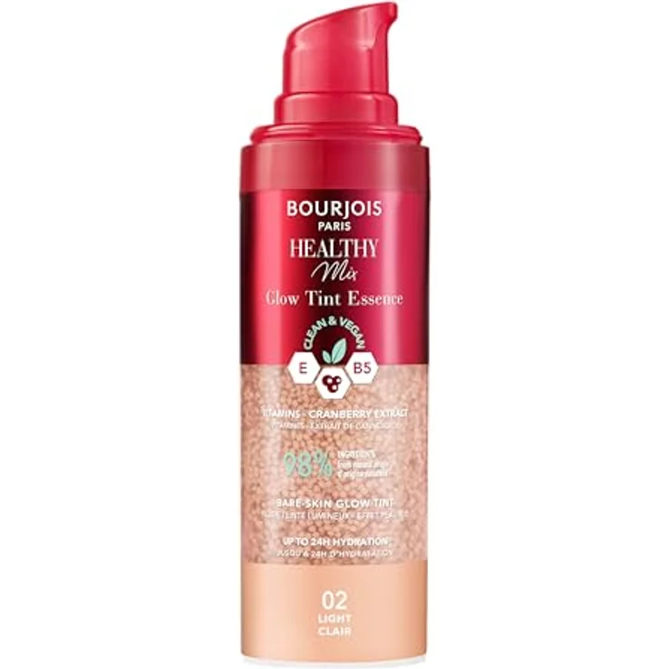 Bourjois Healthy Mix 02 Light, Glow Tint Essence, Filter-Effekt, strahlendes Finish, 30 ml, vegane Formel – Bild 2