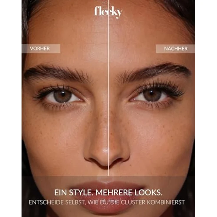fleeky Press-On Lashes Date Night, Voluminöse Wimpern ohne Kleber, bis zu 3 Tage Halt, leicht und angenehm zu tragen – Bild 2