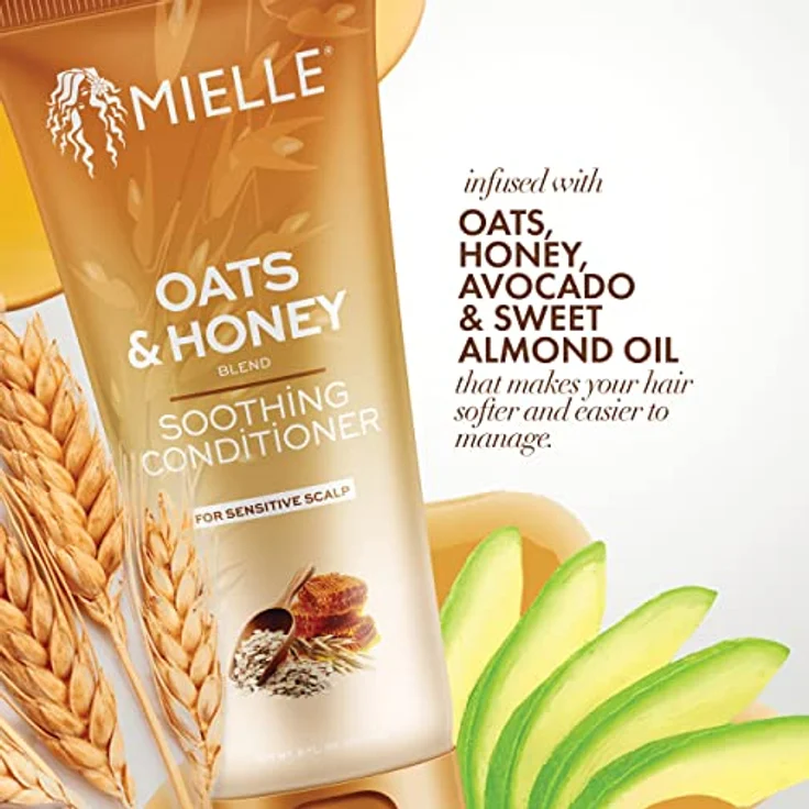 Mielle Organics Oats & Honey Blend Soothing Conditioner, 237 ml, beruhigender Inhaltsstoffmix für geschmeidiges Haar – Bild 4
