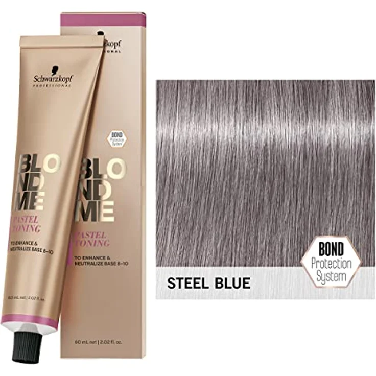 Schwarzkopf Blondme Blonde Toning 60ml - Toner, Schwarzkopf Blondme Blonde Toning:T - Steel Blue – Bild 1