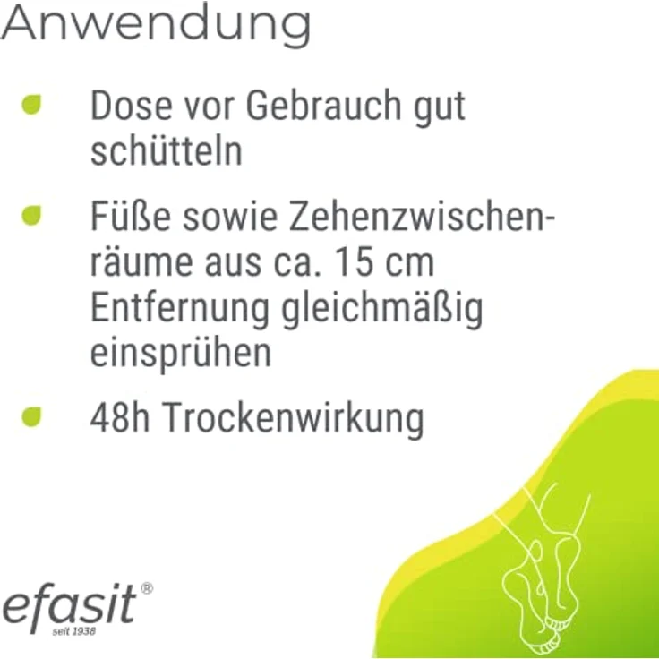 efasit Extreme Fuß Deo, 150 ml - 48h Trocken Wirkung, Antitranspirant für die Füße, hält die Füße trocken und reduziert den Fußgeruch – Bild 4
