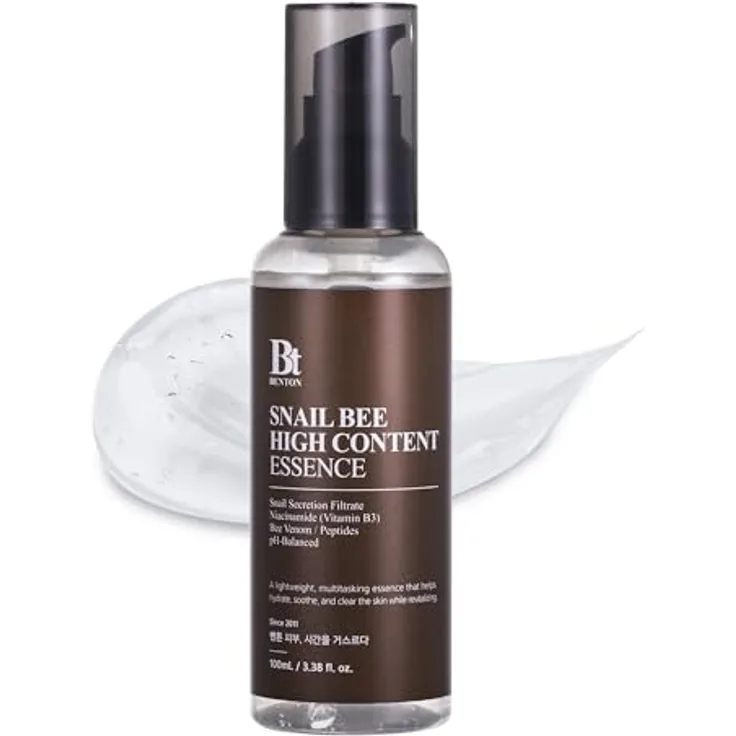 Benton Snail Bee Essenz, Gesichtsserum mit Schneckenextrakt, 100 ml zur Intensivpflege und Feuchtigkeitsversorgung
