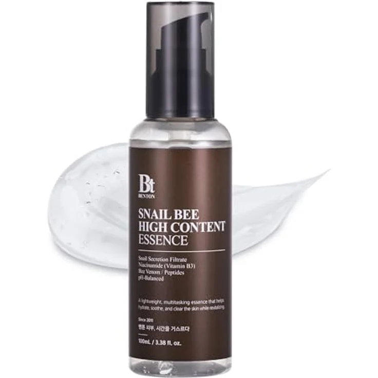 Benton Snail Bee Essenz, Gesichtsserum mit Schneckenextrakt, 100 ml zur Intensivpflege und Feuchtigkeitsversorgung – Bild 1