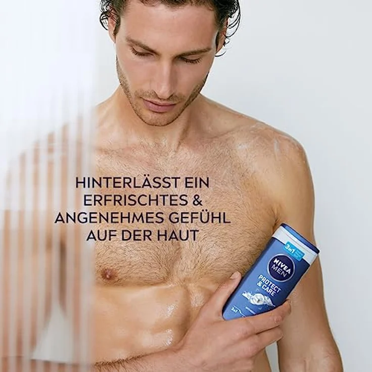 Nivea Dusch Men Protect & Care, Haarshampoo für Männer, 250ml – Bild 4
