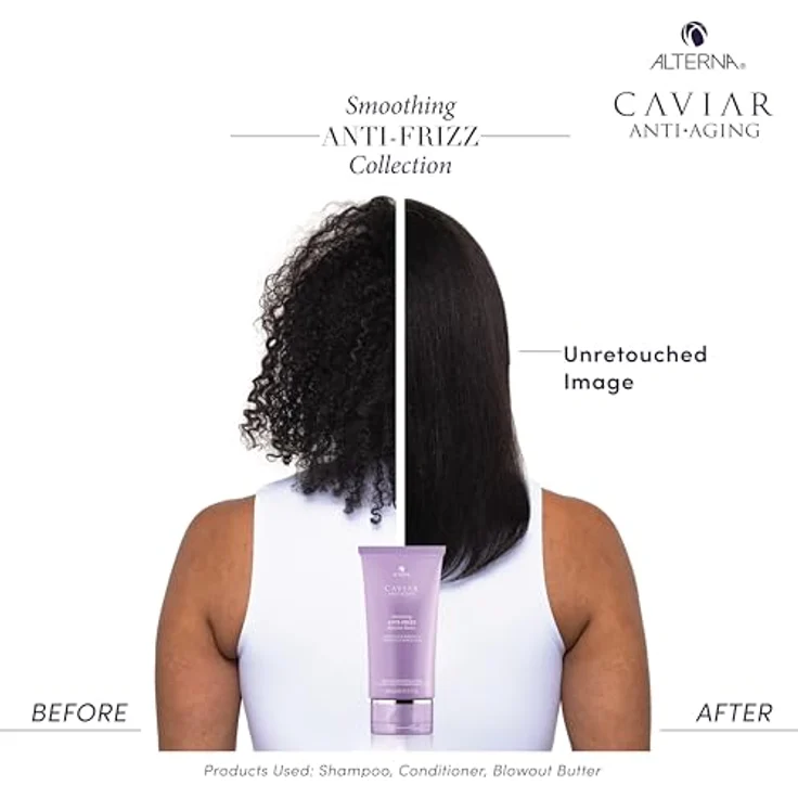 Alterna Caviar Anti-Frizz Smoothing Blowout Butter 150 ml für Krauses Haar, Widerspenstiges Haar geeignet – Bild 5
