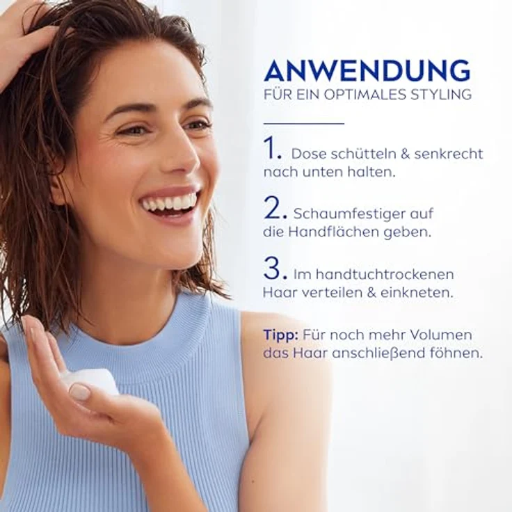 Nivea Schaumfestiger Volumen Kraft Und Pflege Sorgt Für Schönes Haar 150 ml – Bild 4