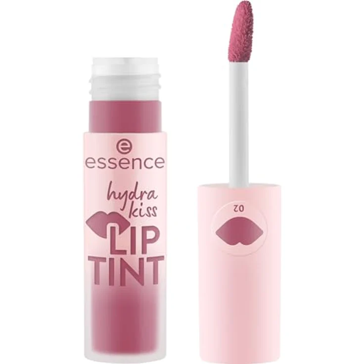 essence hydra kiss LIP TINT Nr. 02, langanhaltender Lippenstift in Rot, glänzend, vegan, ohne Parabene und Mikroplastik, 4ml – Bild 1