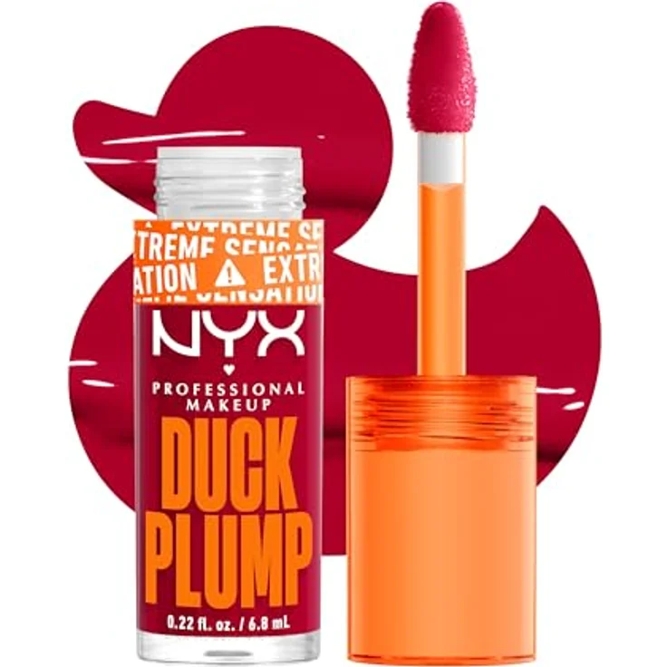 NYX Professional Makeup Duck Plump Lipgloss, vergrößernder Effekt, Farbton 14 Hall Of Flame, 7 ml – Bild 1
