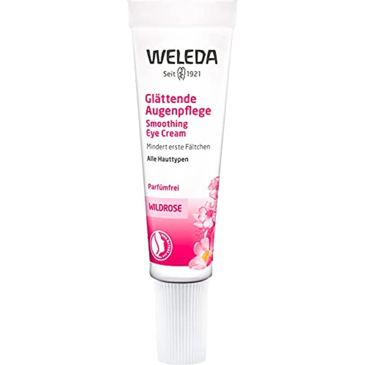 WELEDA Bio Wildrose Glättende Augenpflege, Naturkosmetik Augencreme gegen Falten, Augenringe und Hautalterung im Gesicht für Männer und Frauen (1 x 10 ml) – Bild 2