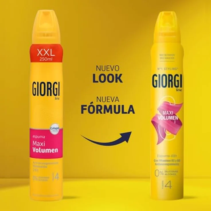 Giorgi Schaum Maxi Volumen 24h, Anti-Krauss, 0% Alkohol & Silikone, Halt 4, 250 ml – Bild 5