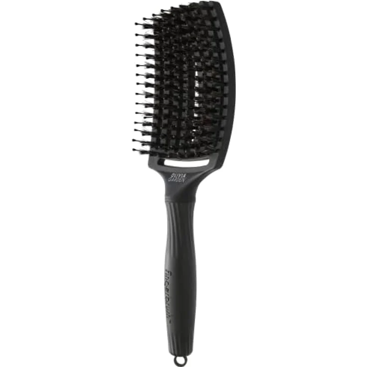 Olivia Garden - Fingerbrush Care Iconic Boar & Nylon Full Black HairBrush - Large – Bild 2