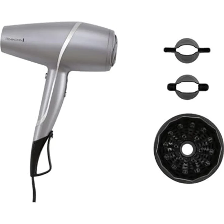 Remington AC9800 PROluxe You Haartrockner, 2400W, Kaltstufe, inkl. 3 Aufsätze Diffusor, grau – Bild 2