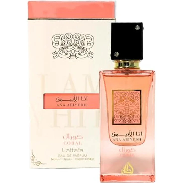 Lattafa Ana Abiyedh Coral Eau de Parfum, Duft mit warmen und eleganten Noten, 60 g – Bild 2