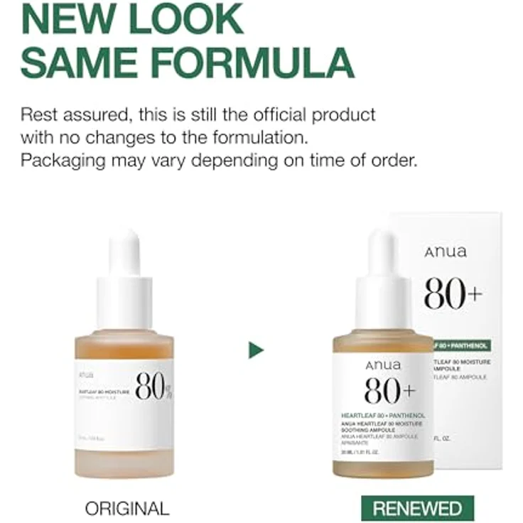 Anua Heartleaf 80% Moisture Ampoule, Gesichtsserum zur intensiven Hauterneuerung mit beruhigender Wirkung, 30 ml – Bild 2