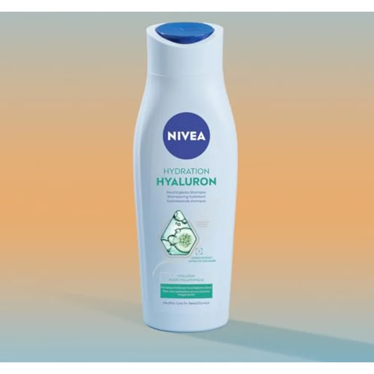 NIVEA Hydration Hyaluron Feuchtigkeits-Shampoo, Haarpflege für trockenes Haar mit Hyaluron, veganes Haarshampoo ohne Silikone für natürlichen Glanz (250 ml) – Bild 4