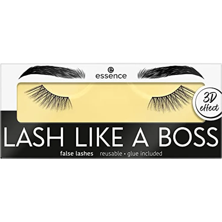essence LASH LIKE A BOSS false lashes, Nr. 07 Essential, schwarz, definierend, verlängernd, volumengebend, langanhaltend, vegan, Mikroplastik Partikel frei, Nanopartikel frei (1 Paar) – Bild 1
