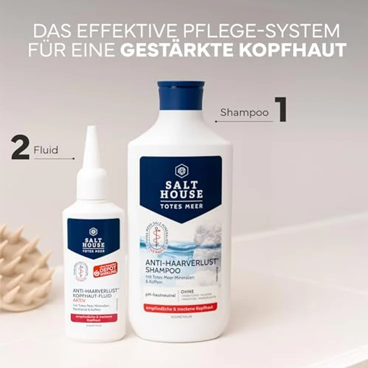 Salthouse Dead Sea Therapy Shampoo, Anti-Hair Loss, 250 ml, silikon- und sulfatfrei, für Damen – Bild 6