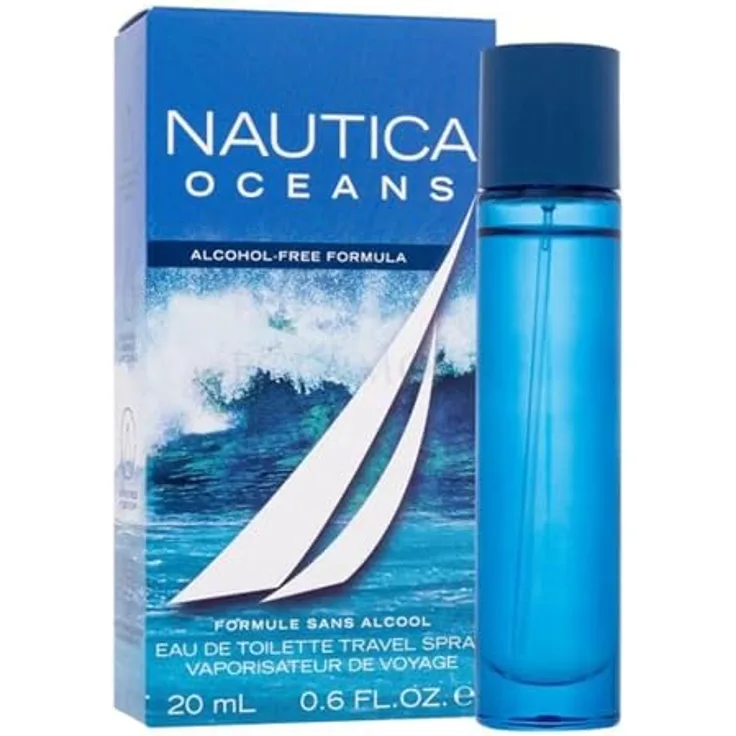 Nautica Oceans Eau de Toilette Reisespray, aquatische Akkorde, vegane Formel, 19 g