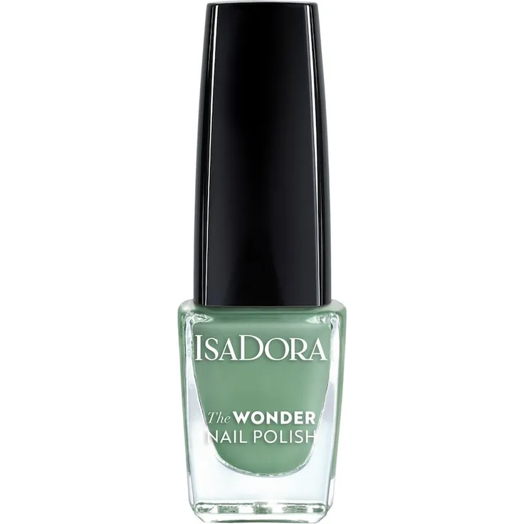 IsaDora Wonder Nail Polish, 6 ml, schnelltrocknender Nagellack in JADE MINT mit streifenfreier Deckkraft
