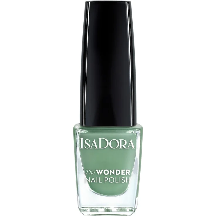 IsaDora Wonder Nail Polish, 6 ml, schnelltrocknender Nagellack in JADE MINT mit streifenfreier Deckkraft