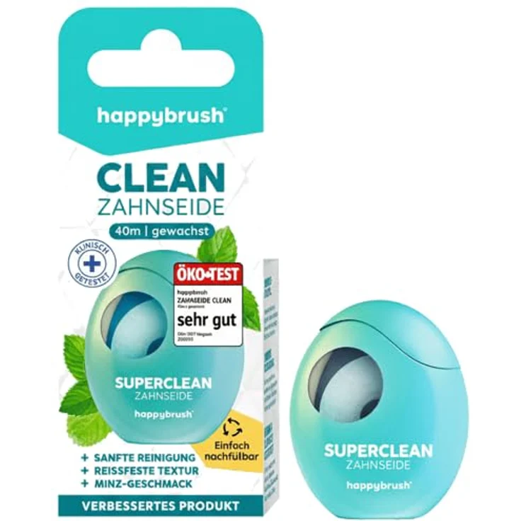 happybrush Zahnseide Clean gewachst, 40 m – Bild 2