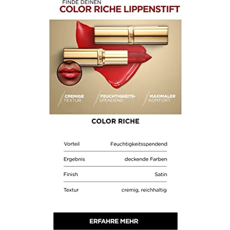 L'Oréal Color Riche Intense Volume Matte Lippenstift 1,8 g Nr. 602 - Le Nude Admirable – Bild 13