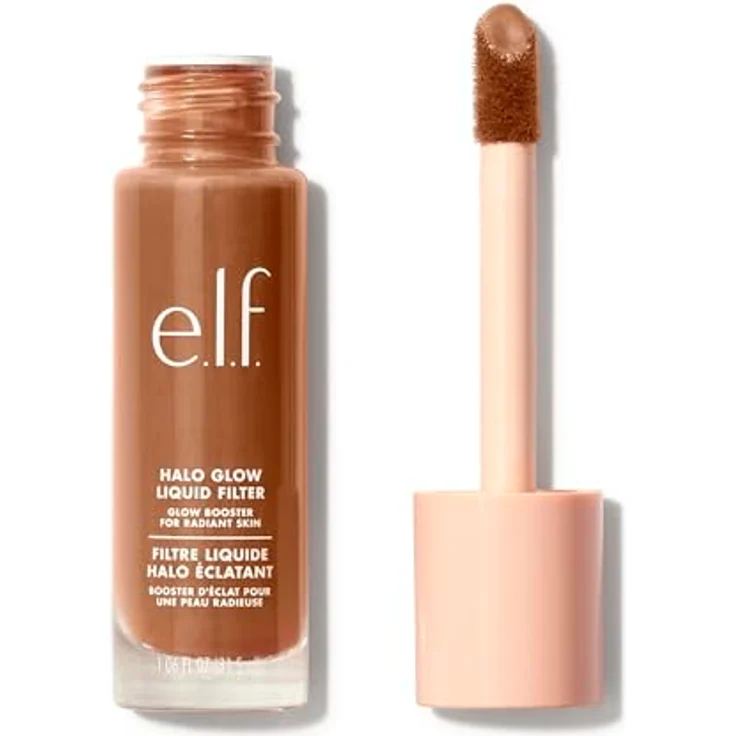e.l.f. Cosmetics Halo Glow Liquid Filter, Illuminierender Teint-Booster mit Hyaluronsäure, 6 Tan - Deep (31,5ml) – Bild 1