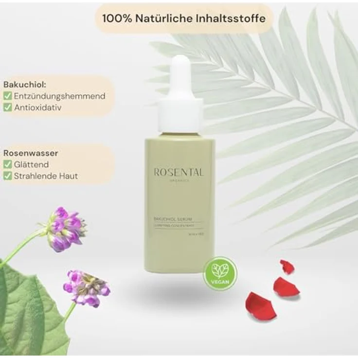 Rosental Organics Bakuchiol Serum (30ml) - Gesichtspflege gegen Unreinheiten & Akne - Anti-Aging - 100% Vegan & Naturkosmetik - Made in Österreich – Bild 3