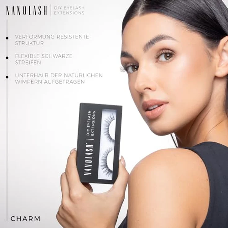 NANOLASH Charm Wimpern, falsche Wimpern für Wimpernverlängerung, 36 Segmente in 10 mm, 12 mm und 14 mm, elastische Struktur – Bild 6