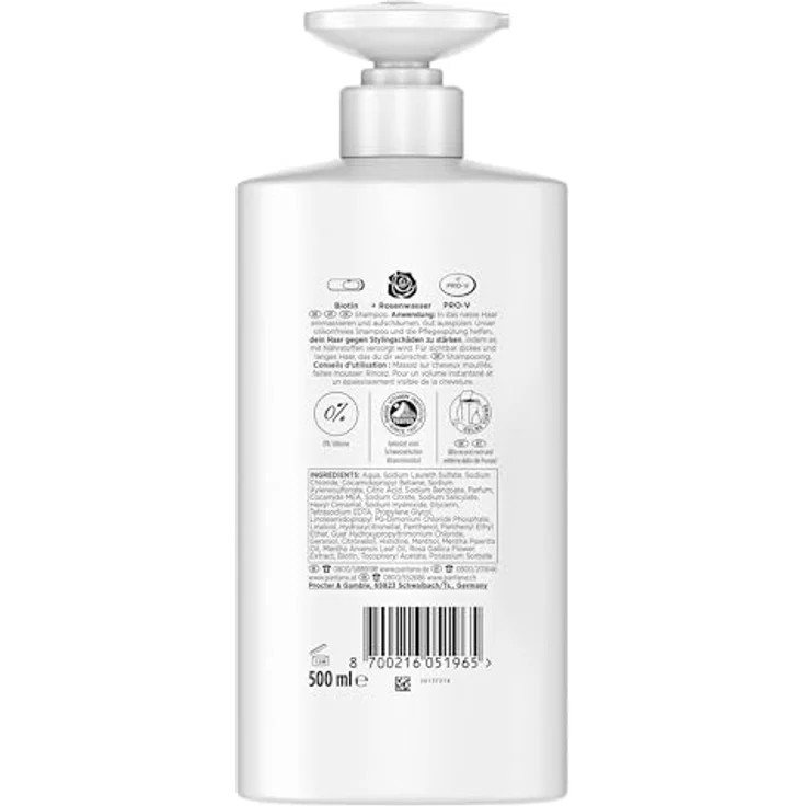 Pantene Pro-V Miracles Lift'N'Volume Shampoo, Haarvolumen für feines Haar mit Biotin, 1000 ml, silikonfrei – Bild 8
