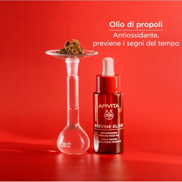 Apivita Beevine Elixir Replenishing Firming Face Oil, 30 ml Gesichtsserum mit Propolis und Traubenkernöl zur Hautfestigung und Regeneration – Bild 5