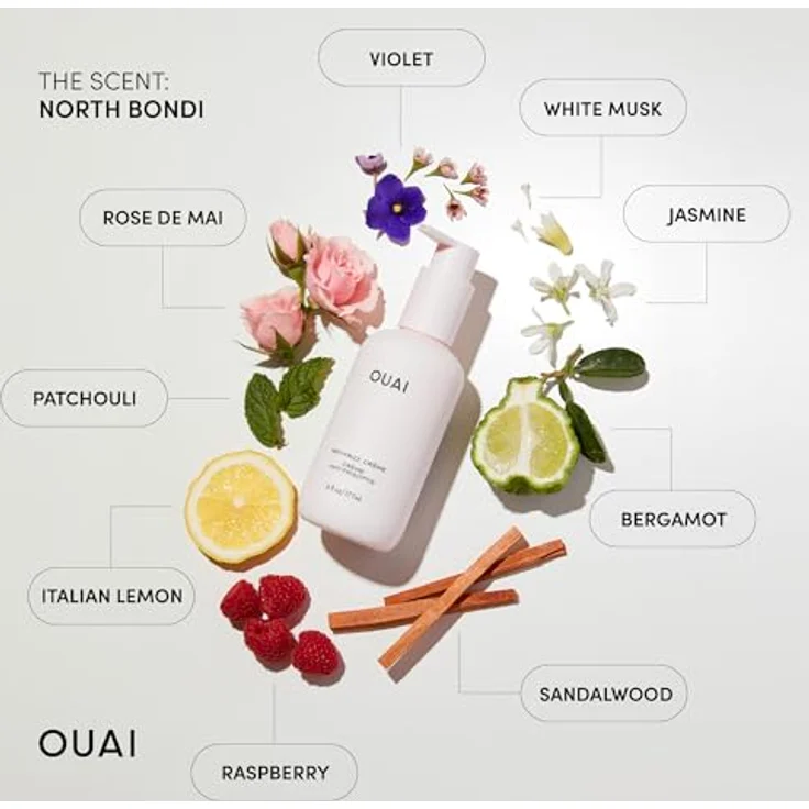 Ouai Anti-Frizz Crème, Stylingcreme für Damen mit Hitzeschutz bis 232 °C, 177 ml – Bild 6