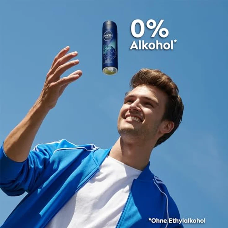 NIVEA MEN Deo Spray Ultra Charge Limited Football Edition, Anti-Transpirant mit belebendem Meeresduft, 72h Schutz, 0% Ethylalkohol, 150 ml – Bild 4